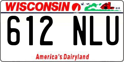 WI license plate 612NLU