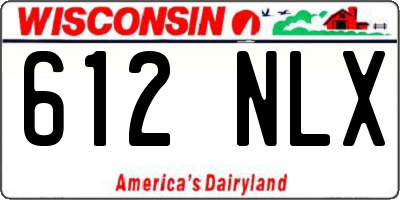 WI license plate 612NLX