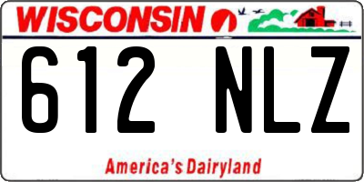 WI license plate 612NLZ