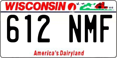 WI license plate 612NMF