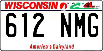 WI license plate 612NMG