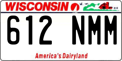 WI license plate 612NMM