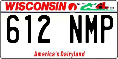 WI license plate 612NMP