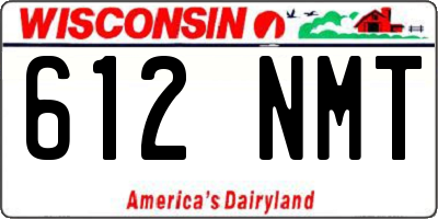 WI license plate 612NMT