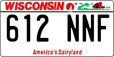 WI license plate 612NNF