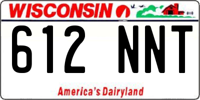 WI license plate 612NNT