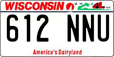 WI license plate 612NNU