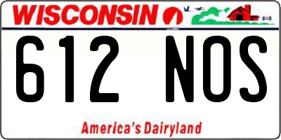 WI license plate 612NOS