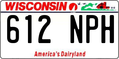 WI license plate 612NPH