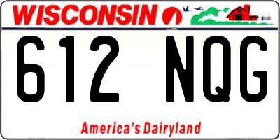WI license plate 612NQG