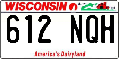 WI license plate 612NQH