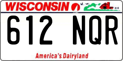 WI license plate 612NQR