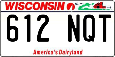 WI license plate 612NQT