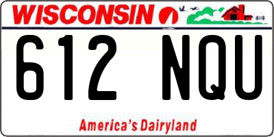 WI license plate 612NQU