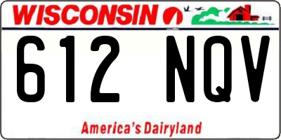 WI license plate 612NQV