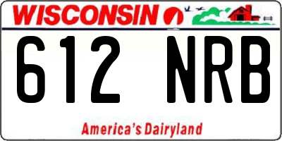 WI license plate 612NRB