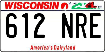 WI license plate 612NRE