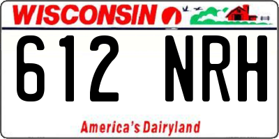 WI license plate 612NRH