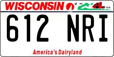 WI license plate 612NRI