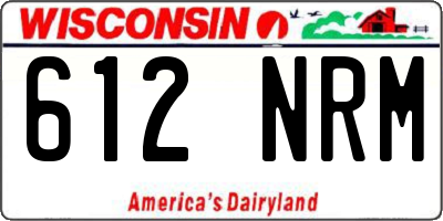 WI license plate 612NRM