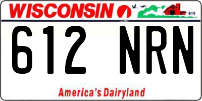 WI license plate 612NRN