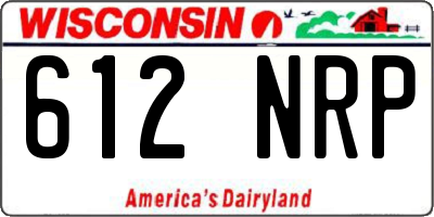 WI license plate 612NRP