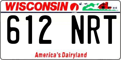 WI license plate 612NRT