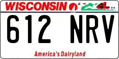 WI license plate 612NRV