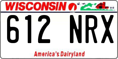 WI license plate 612NRX