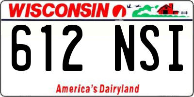 WI license plate 612NSI