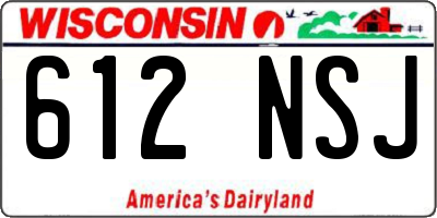 WI license plate 612NSJ