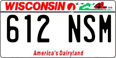 WI license plate 612NSM