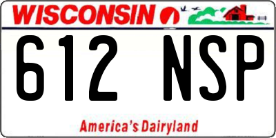 WI license plate 612NSP
