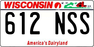 WI license plate 612NSS