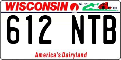 WI license plate 612NTB