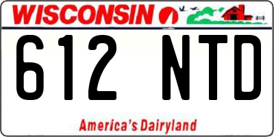 WI license plate 612NTD