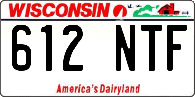 WI license plate 612NTF