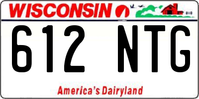 WI license plate 612NTG