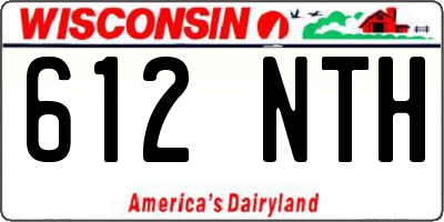 WI license plate 612NTH