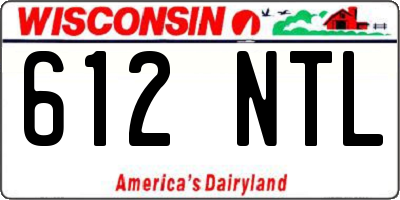 WI license plate 612NTL