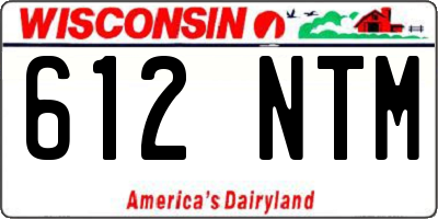 WI license plate 612NTM