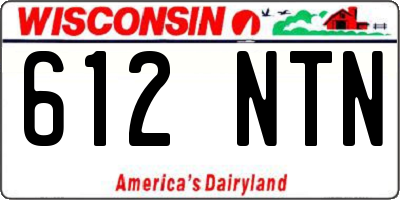 WI license plate 612NTN
