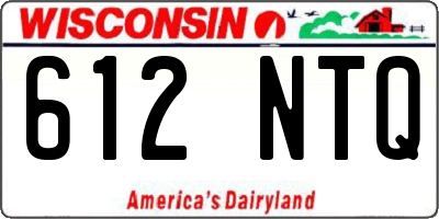 WI license plate 612NTQ