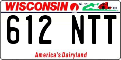 WI license plate 612NTT