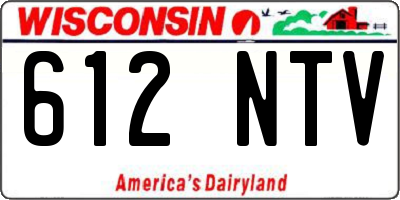 WI license plate 612NTV