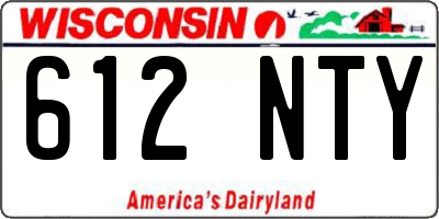 WI license plate 612NTY