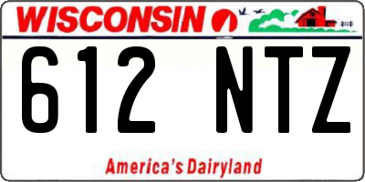 WI license plate 612NTZ