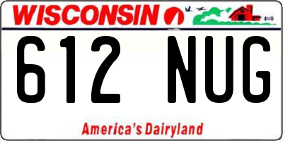 WI license plate 612NUG