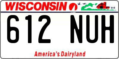 WI license plate 612NUH