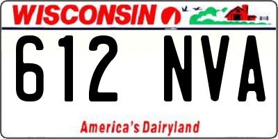 WI license plate 612NVA